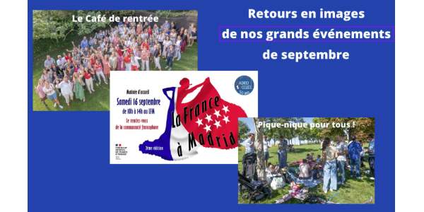 Retours en images de nos grands événements de septembre !