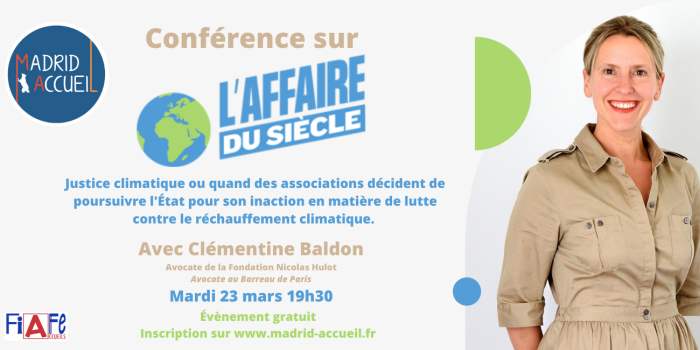  &#128187; Conférence sur "L'affaire du siècle", un combat contre le réchauffement climatique.